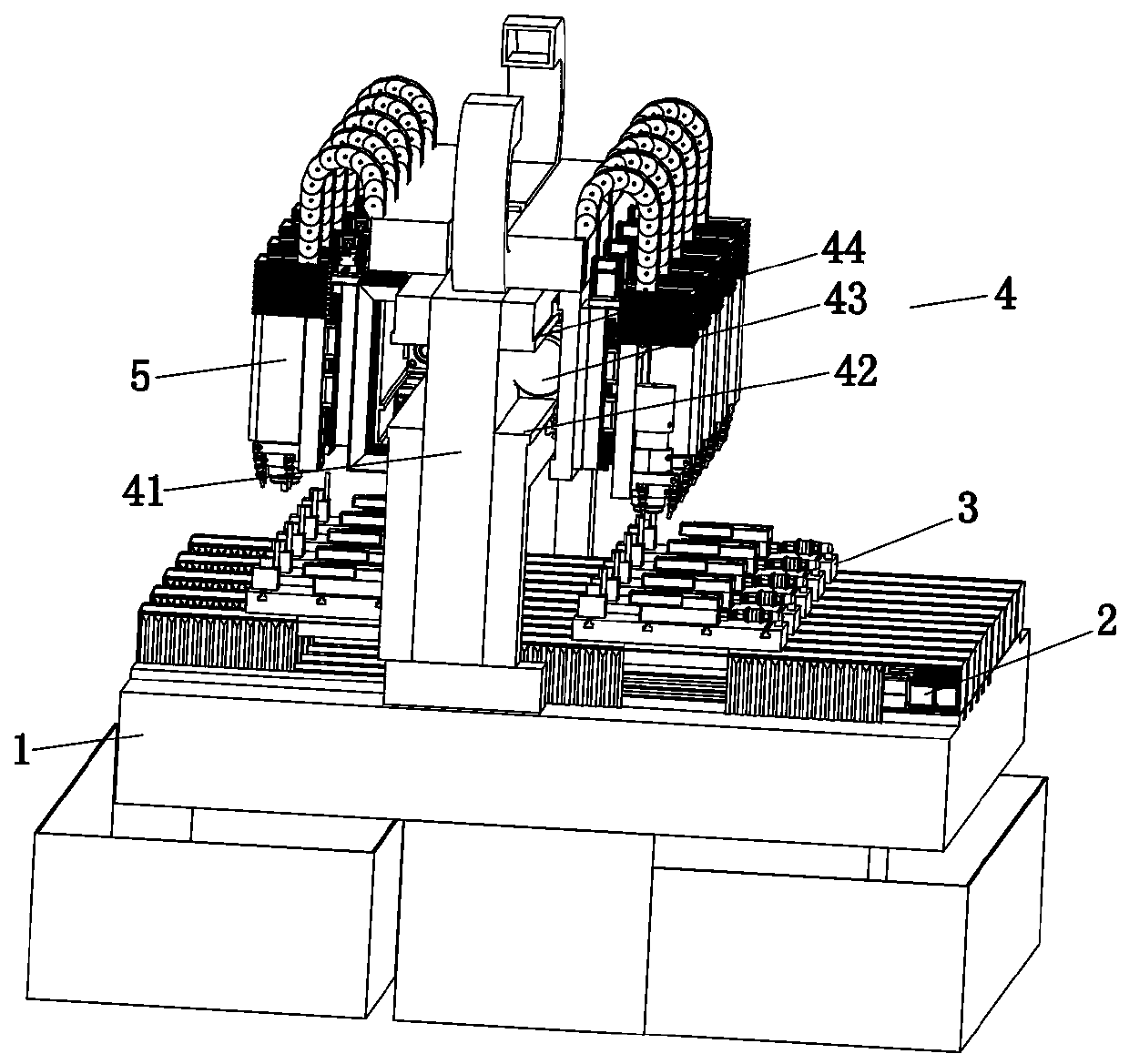 Multi-station crossed type glass sheet automatic carving machine and carving process thereof