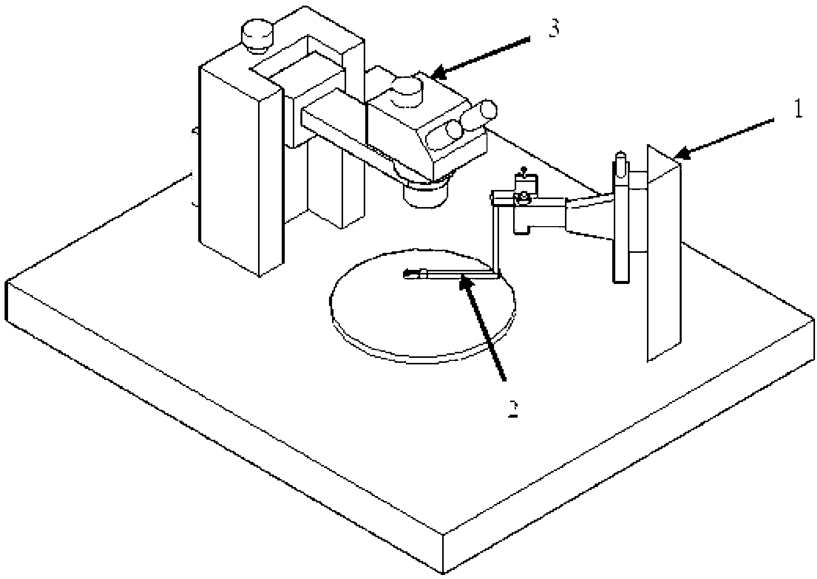 Device and method for preparing PVDF (polyvinylidene fluoride) micro-particle probe by physical adhesion method