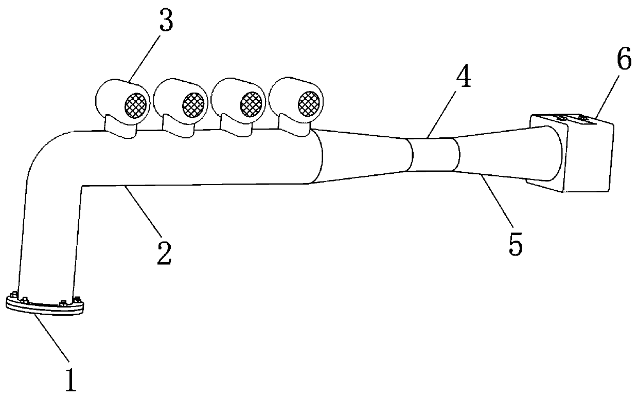 L-shaped chlorine spraying absorber for acid etching liquid recycling system