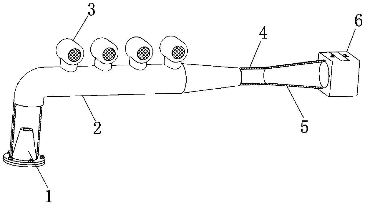 L-shaped chlorine spraying absorber for acid etching liquid recycling system