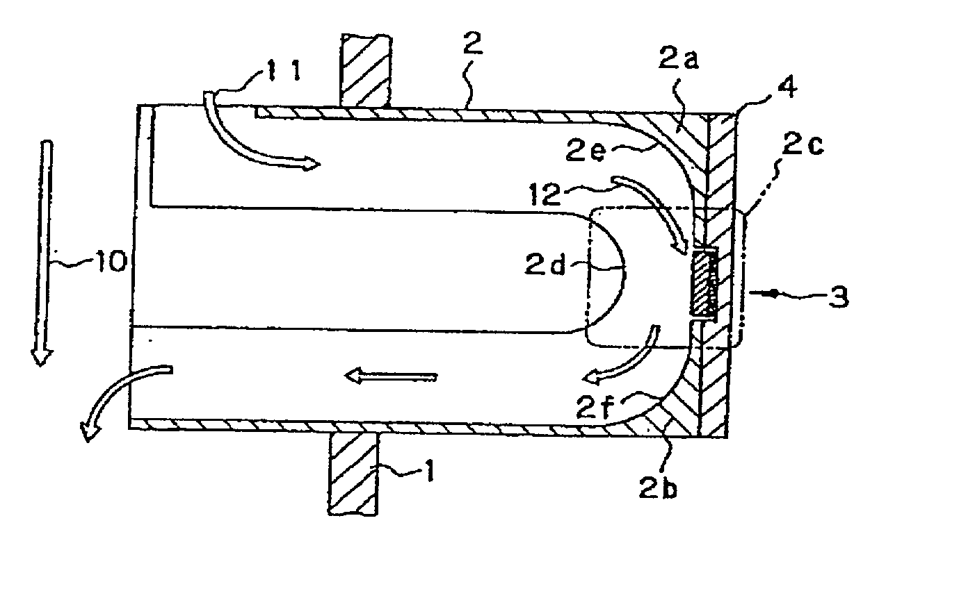 Flow measurement device for measuring flow rate and flow velocity