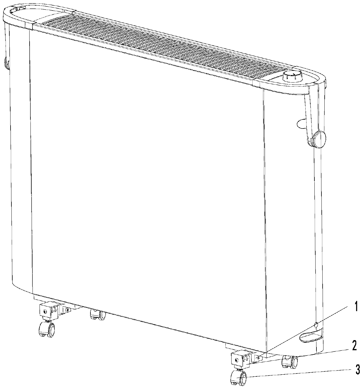 Electric heater and foot bracket structure utilized by same