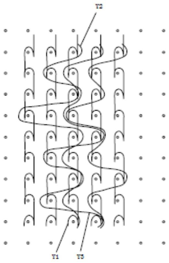 Recyclable four-side elastic lace fabric with enhanced 3D effect and preparation method thereof