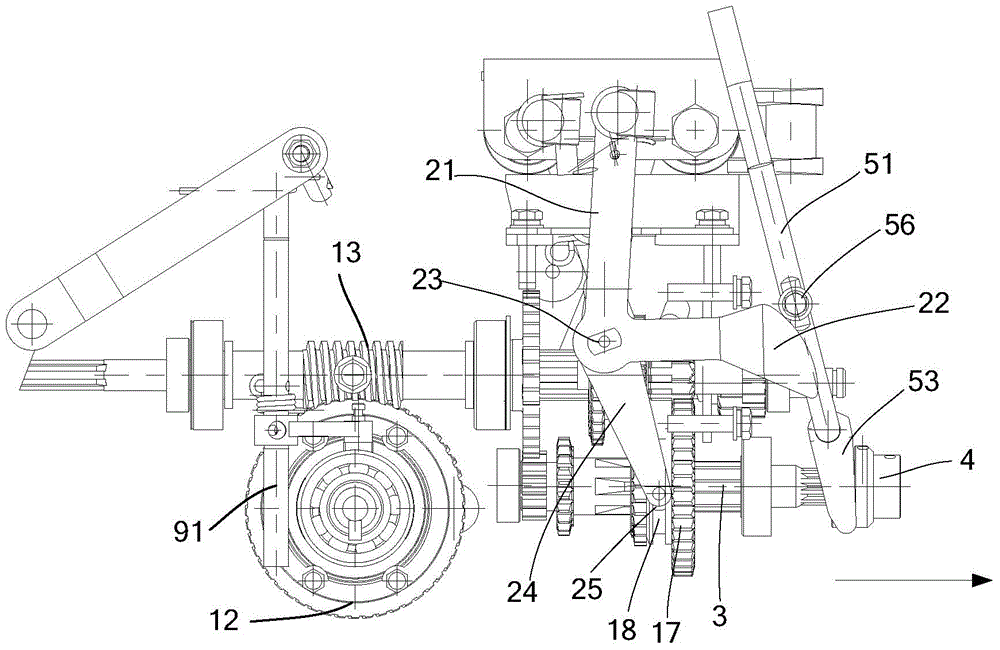 Mini-tiller with differential and power switching functions