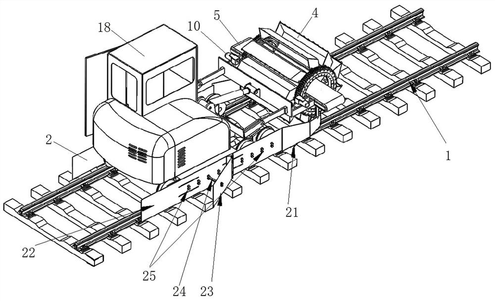 Bucket wheel track desanding vehicle