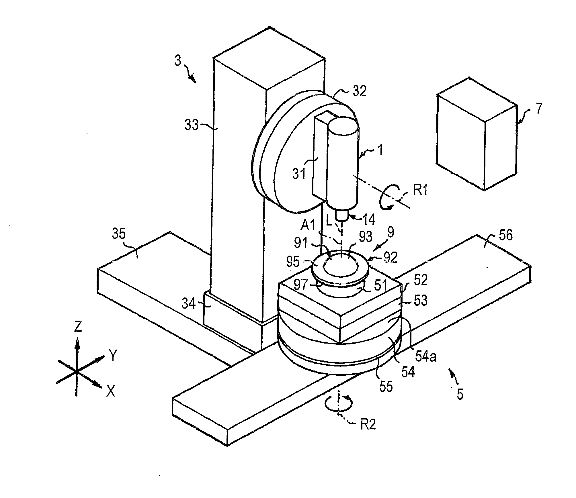 Three-dimensional shape measuring method and device