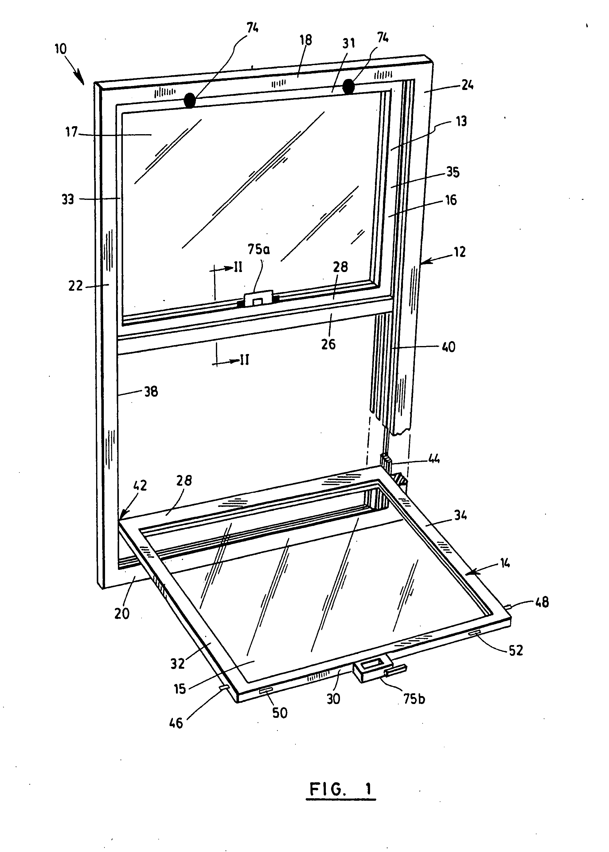 Semi-removable window frame assembly