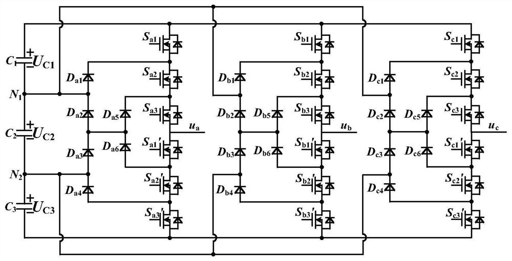 Four-level converter voltage balance modulation method