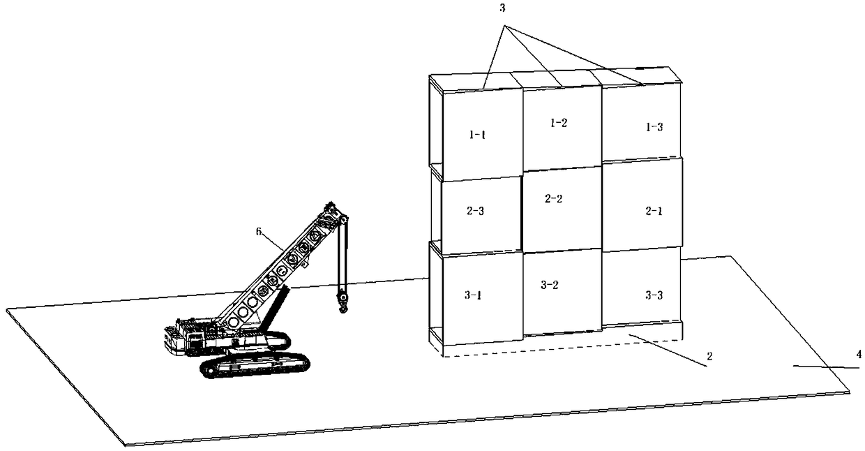 Nested module, nested modular building structure and construction method