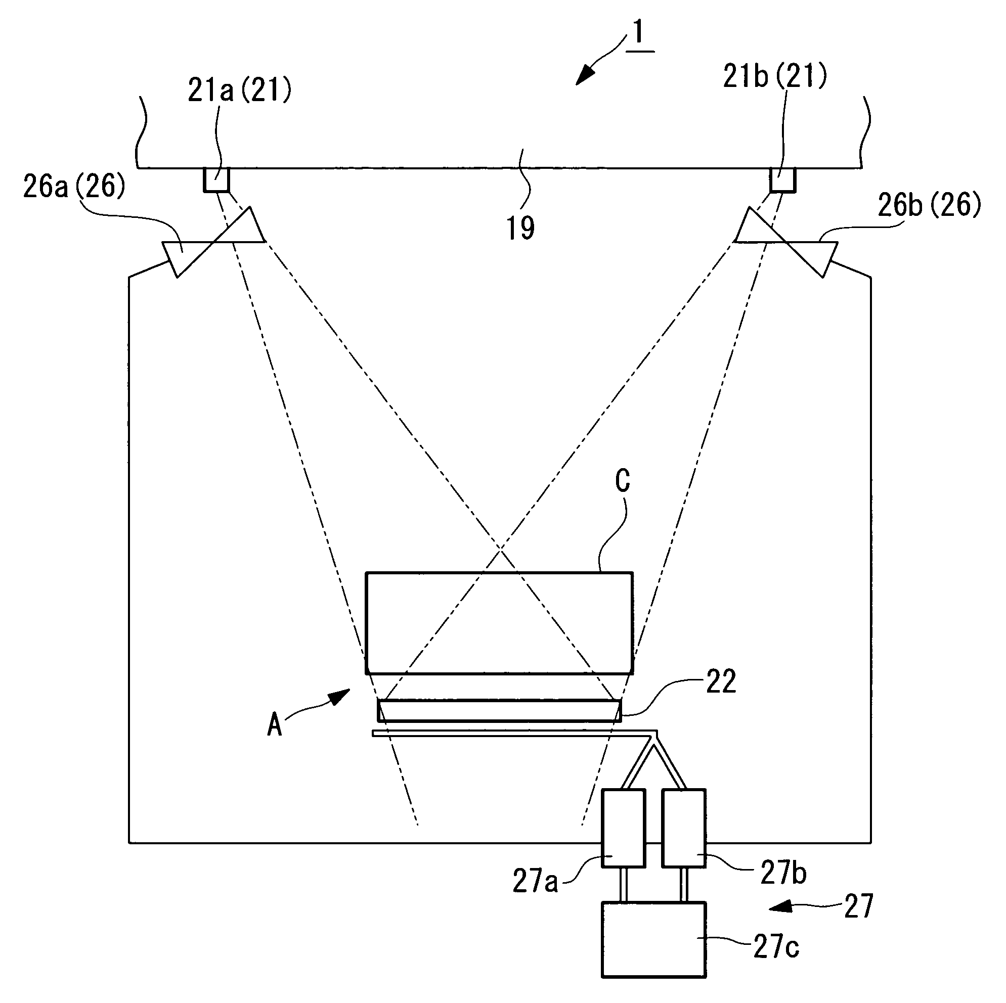 Nondestructive inspection device and crane equipped with nondestructive inspection device