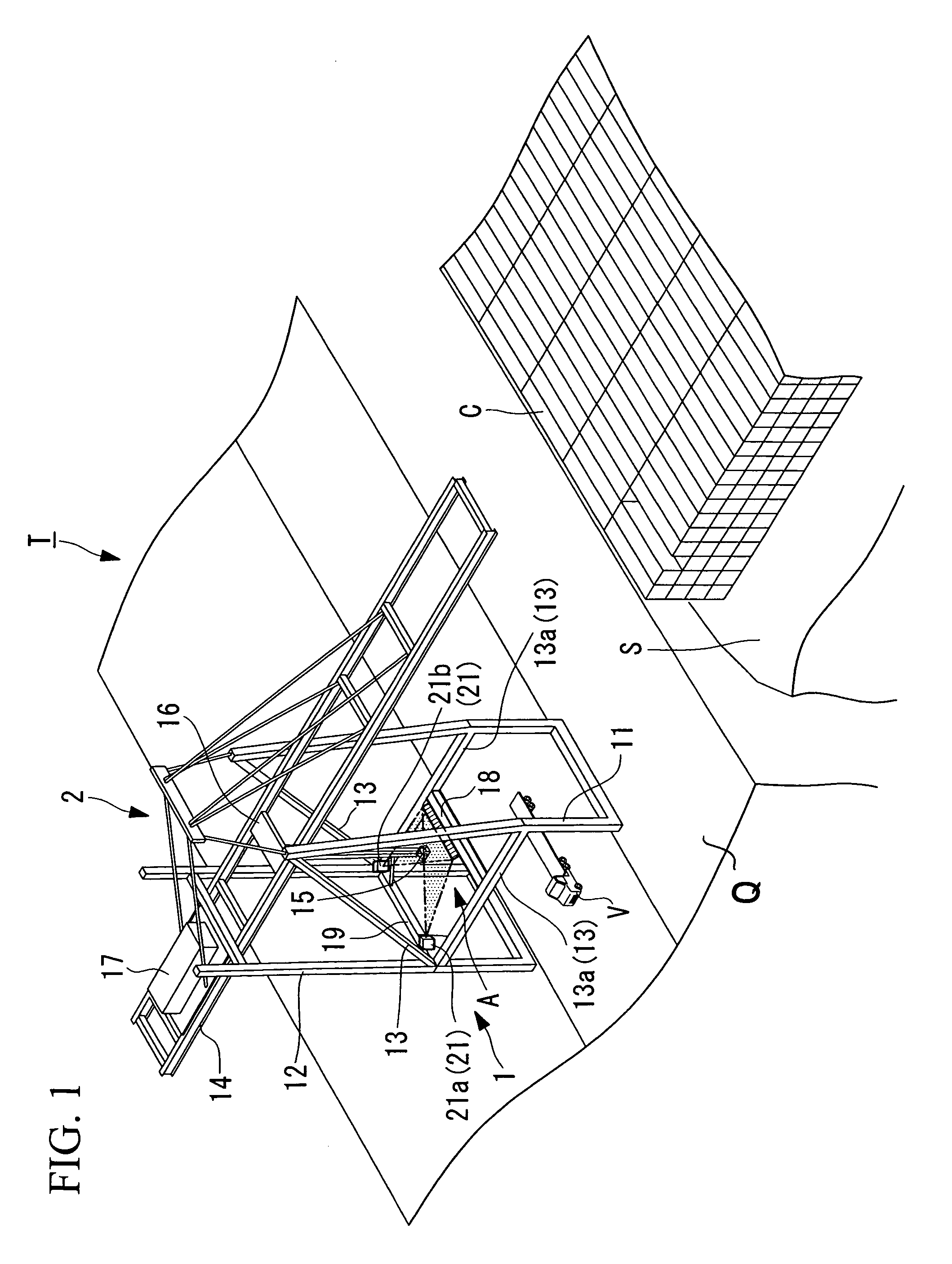 Nondestructive inspection device and crane equipped with nondestructive inspection device