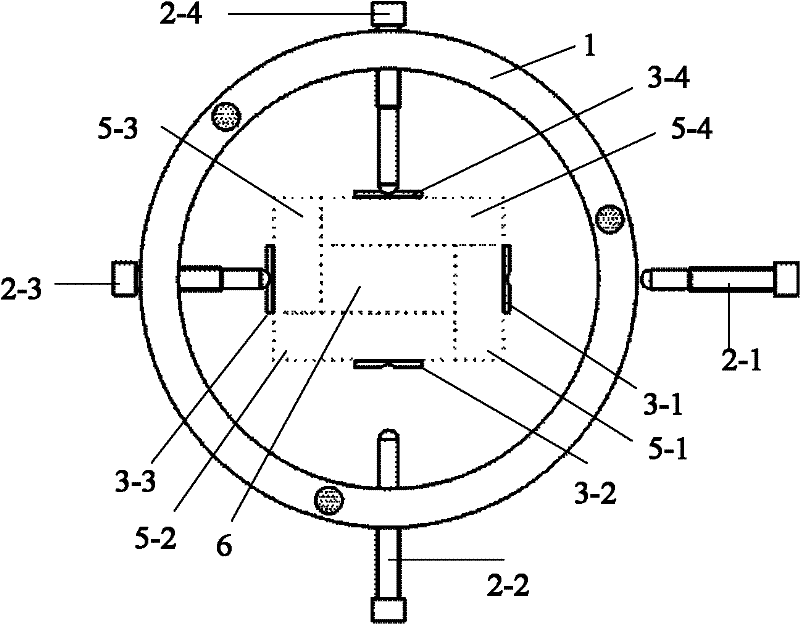 Device for assembling rock samples in true triaxial test