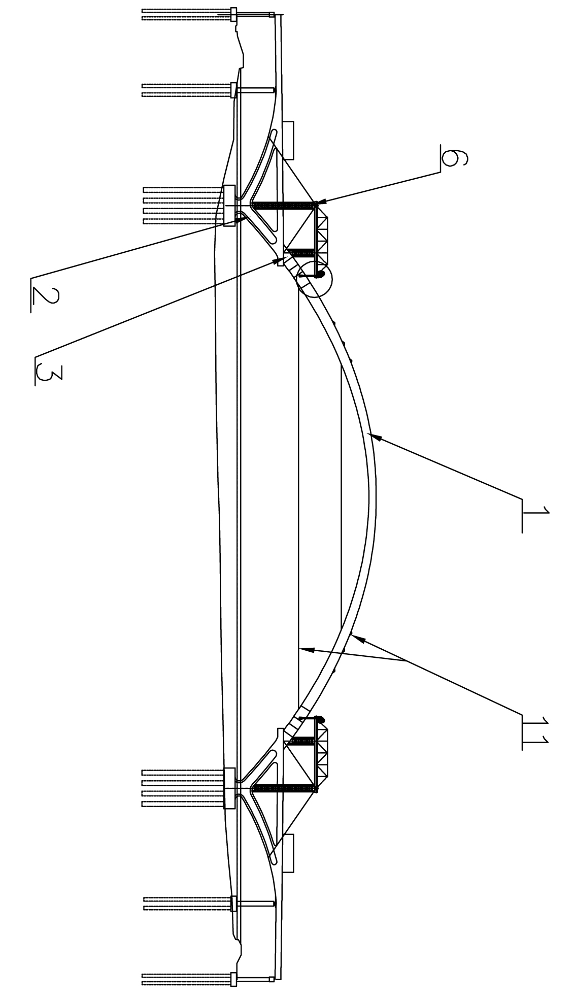 Lifting installation method of integral bridge arch rib