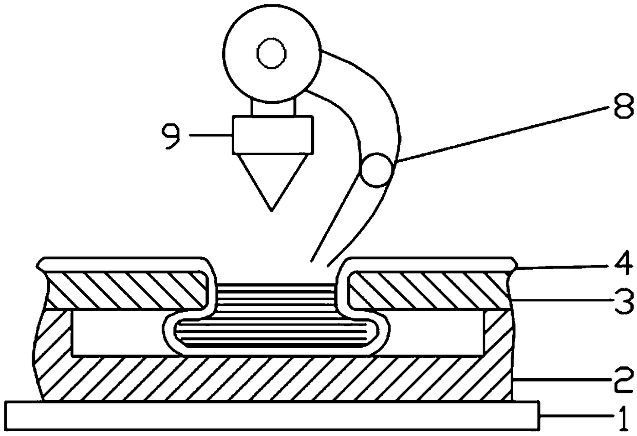 Method and device for improving laser shock riveting forming connecting strength