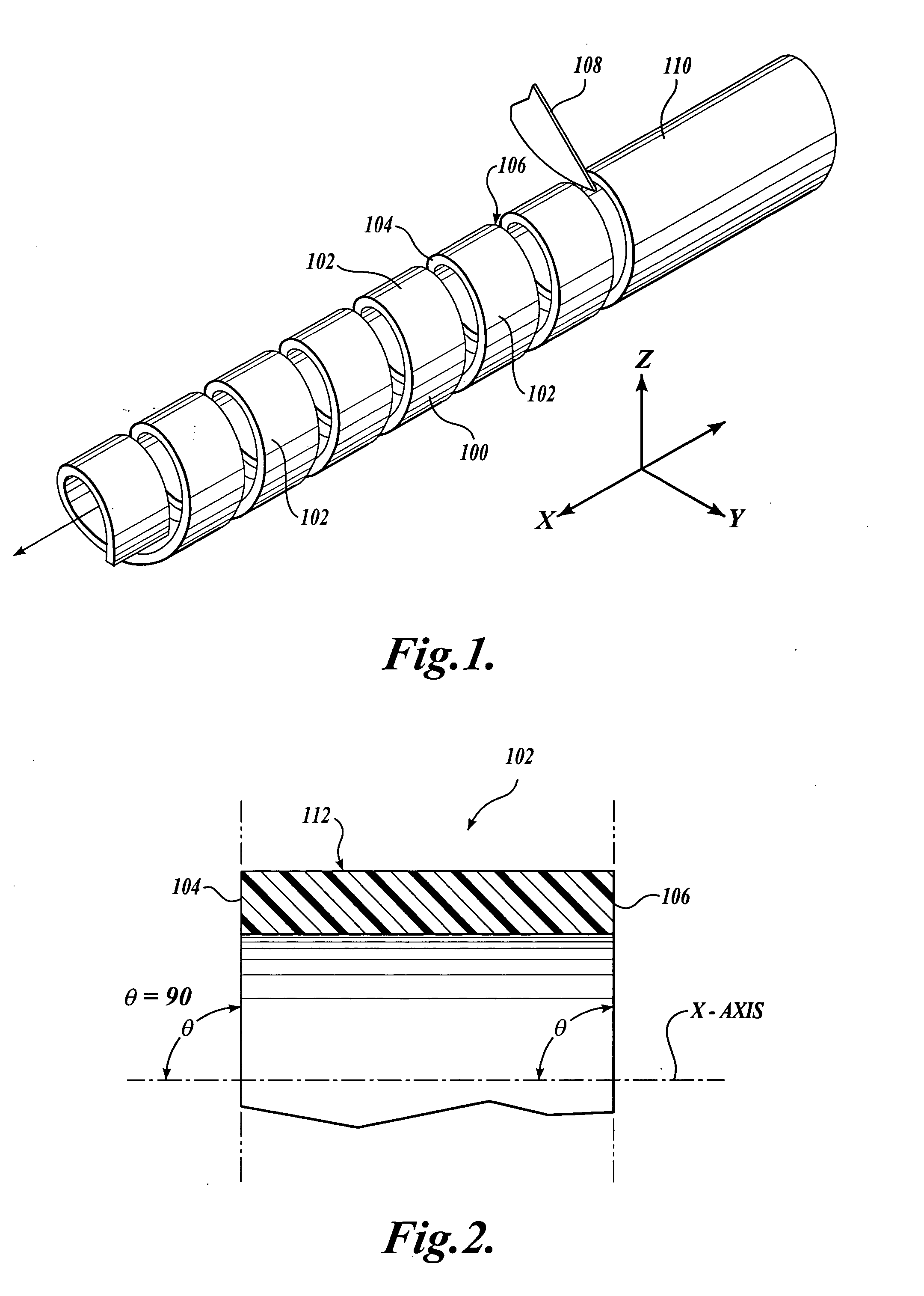 Flexible device shaft with angled spiral wrap