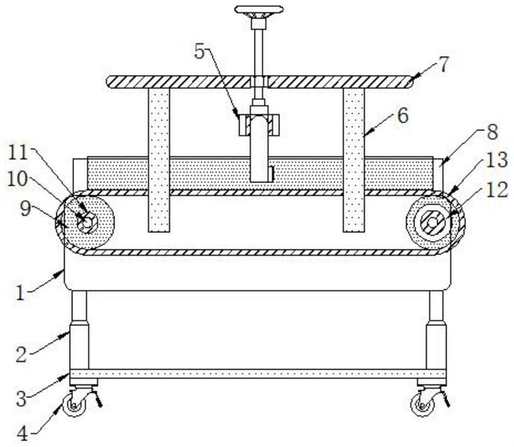 Automatic paper feeding table with width adjusting function for corrugated board processing