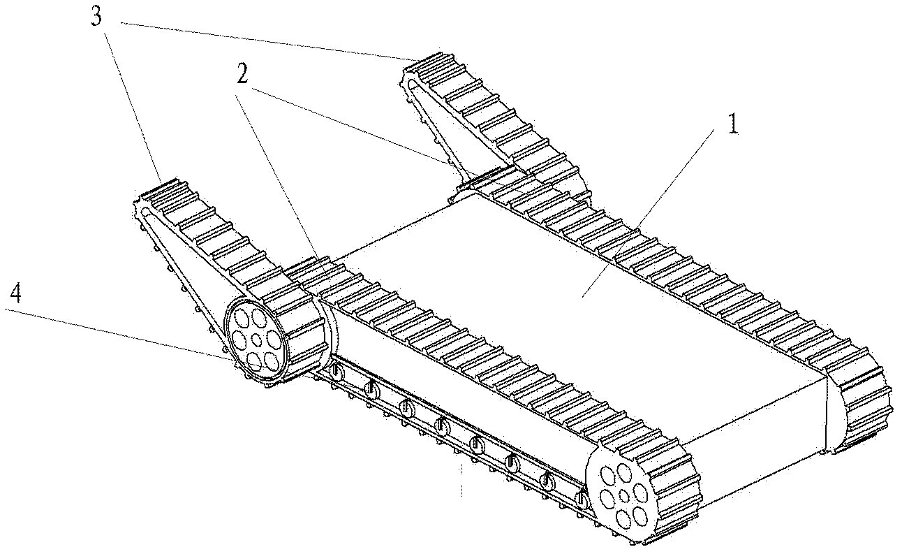 Small track probing robot with damping vibration absorbing wheels