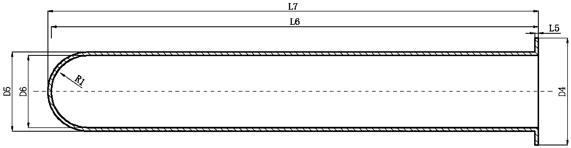 Inner heater protection tube made of silicon carbide ceramic composite material and preparation method thereof