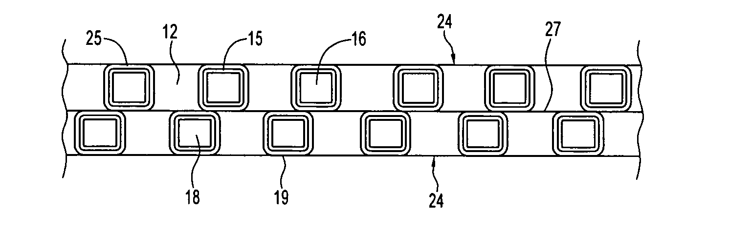 Arrays of microcavity plasma devices with dielectric encapsulated electrodes