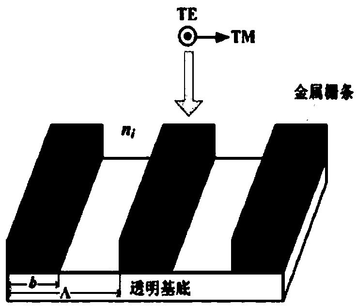 Polarized infrared detector structure