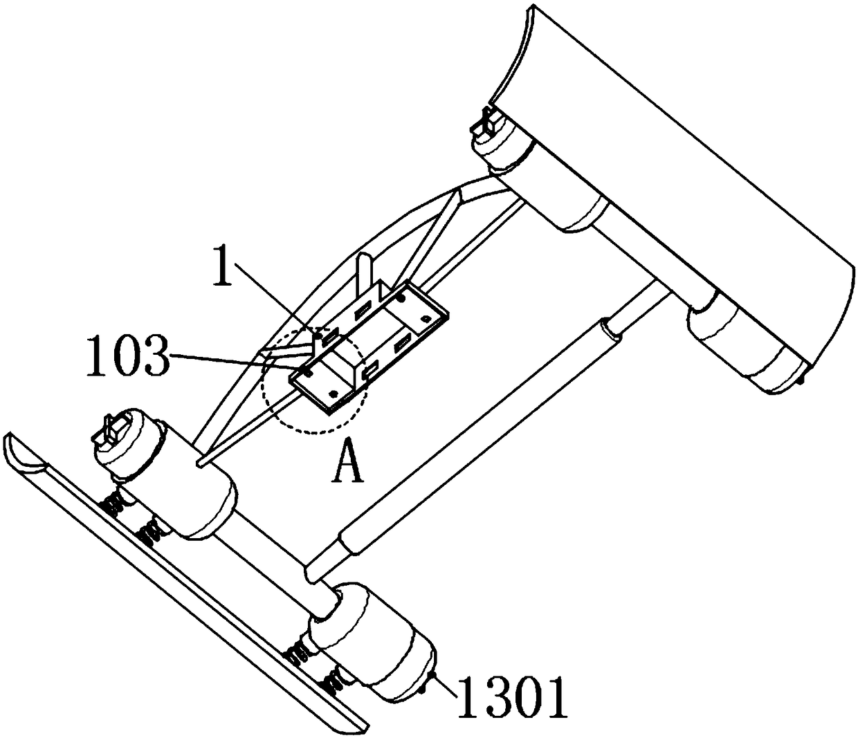 Back-stand balancing stand structure applied to bicycle beginning