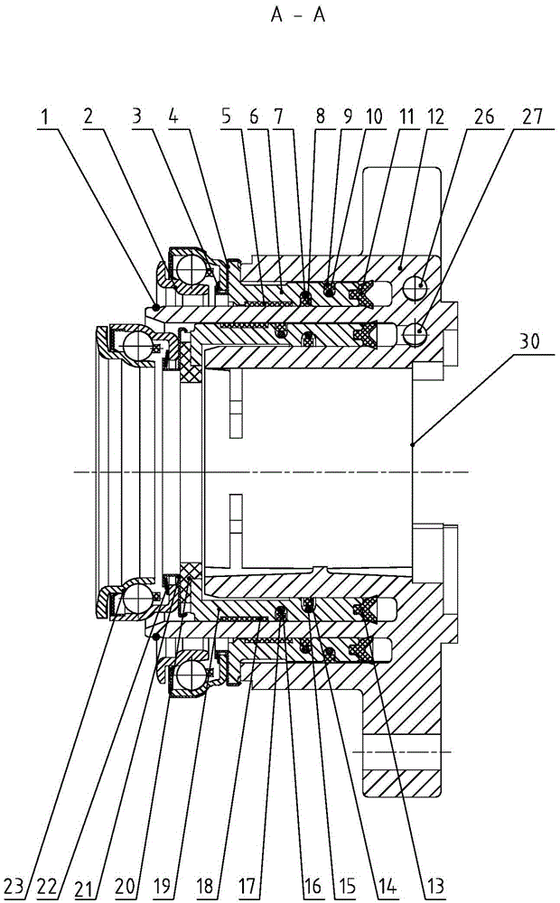 Dry-type dual-clutch hydraulic combination and separation bearing assembly