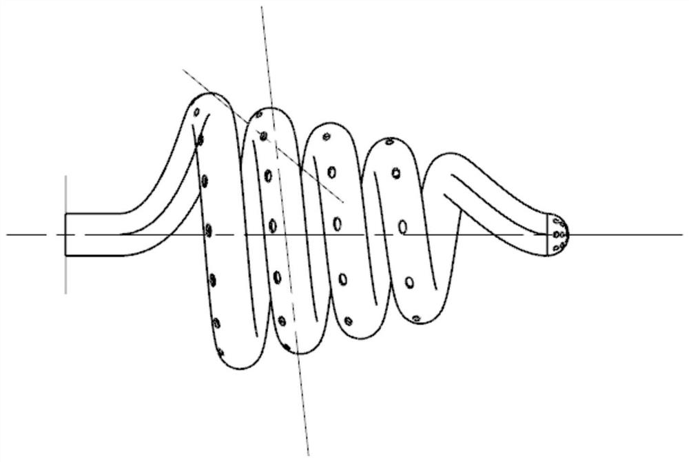 Spiral pipe type air atomizing nozzle