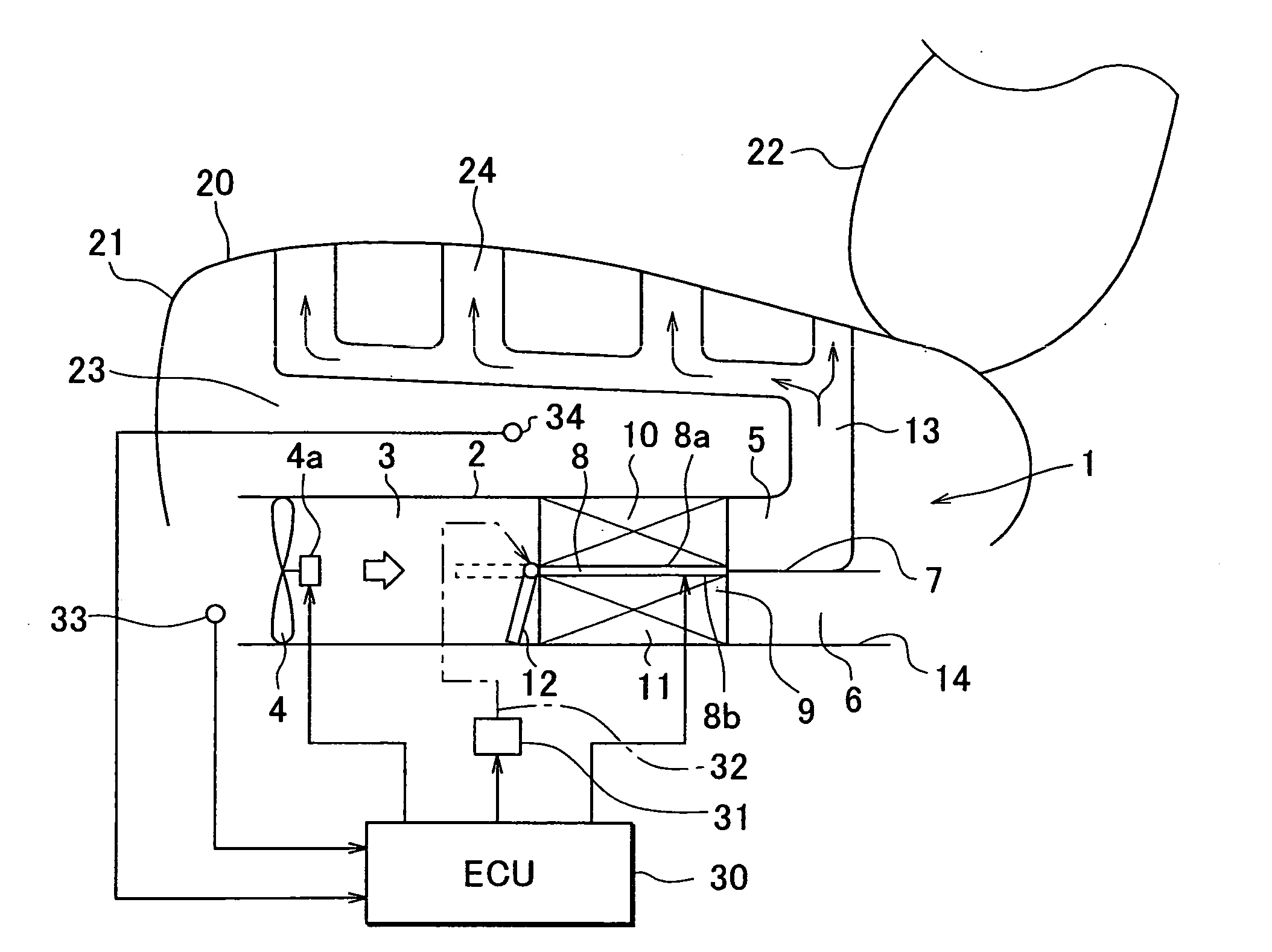 Seat air conditioning unit