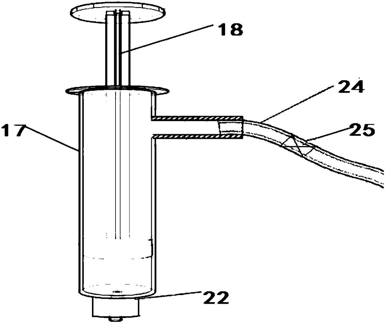 A needleless connector microbial invasion tester