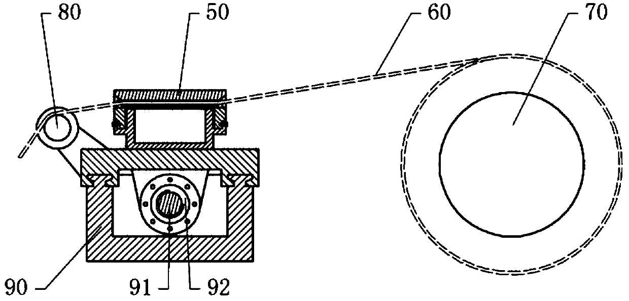 Strip rewinding system