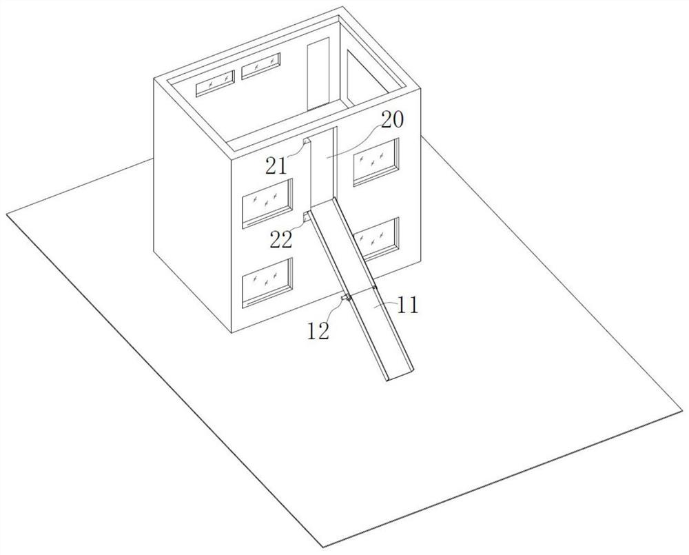 Teaching building model with escape function and its application in teaching building