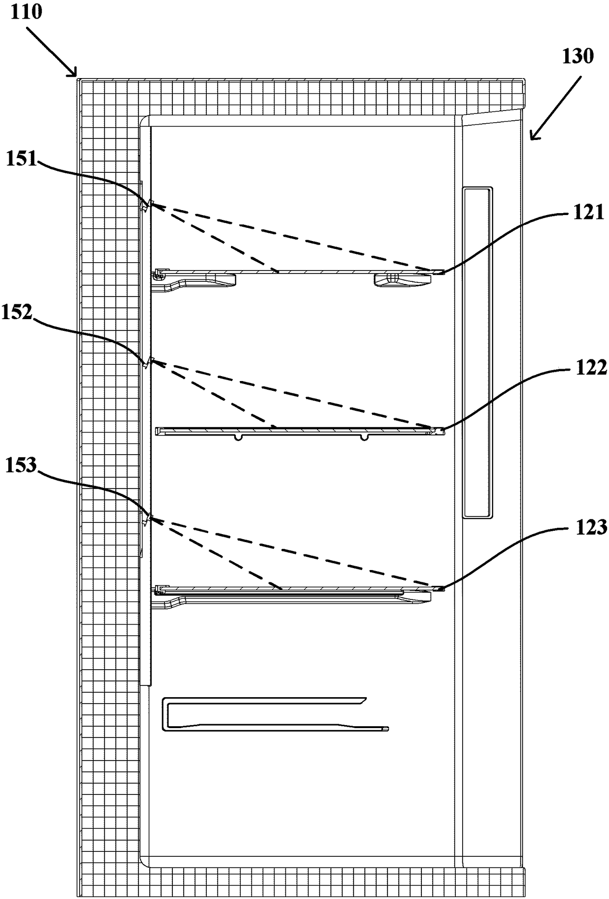 Refrigerator and its internal temperature detection method