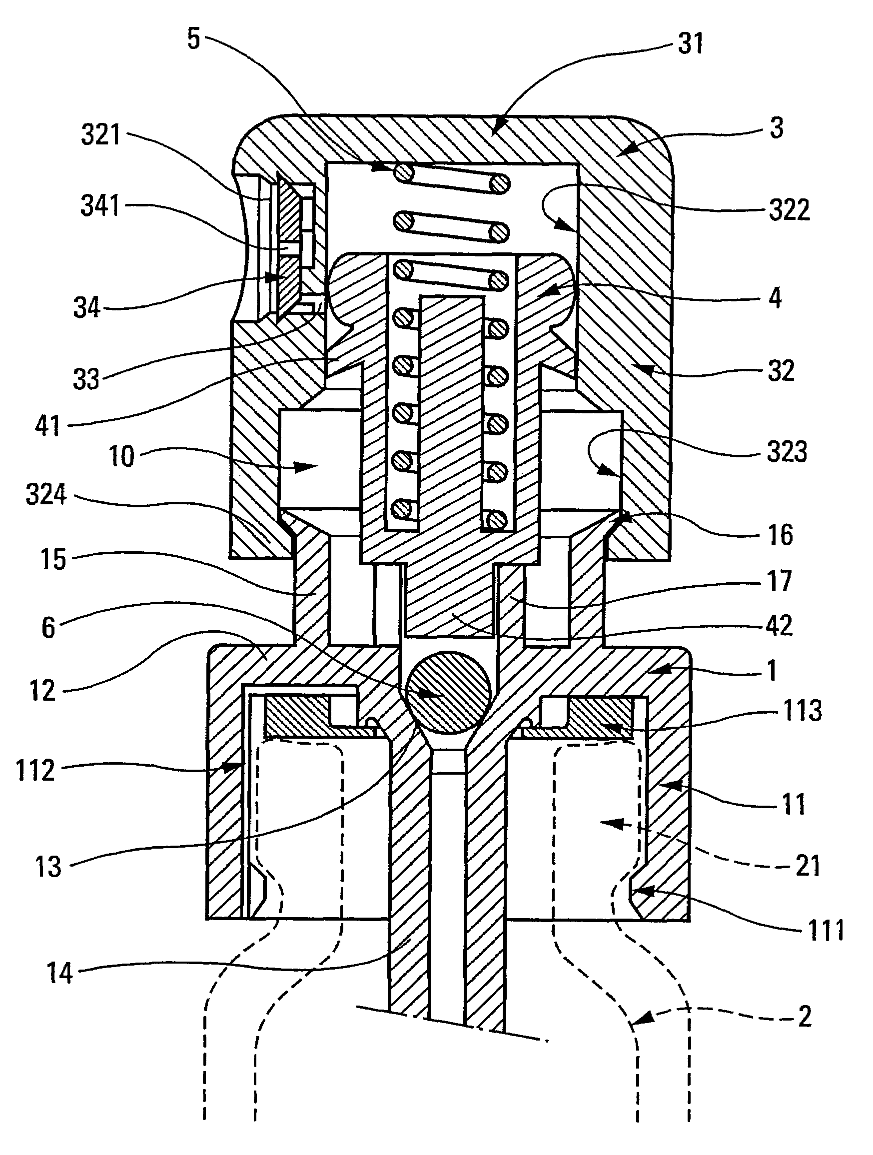 Fluid dispenser member and a dispenser including such a member