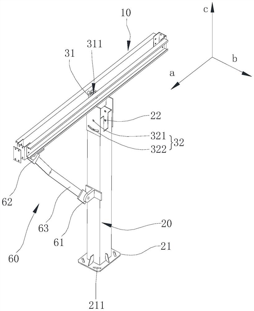 Adjustable angle bracket and photovoltaic device