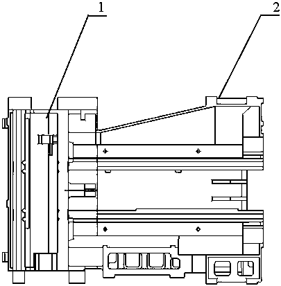 Technology for casting large horizontal machining center lathe body casting by using full-mold lost foam