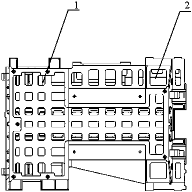 Technology for casting large horizontal machining center lathe body casting by using full-mold lost foam