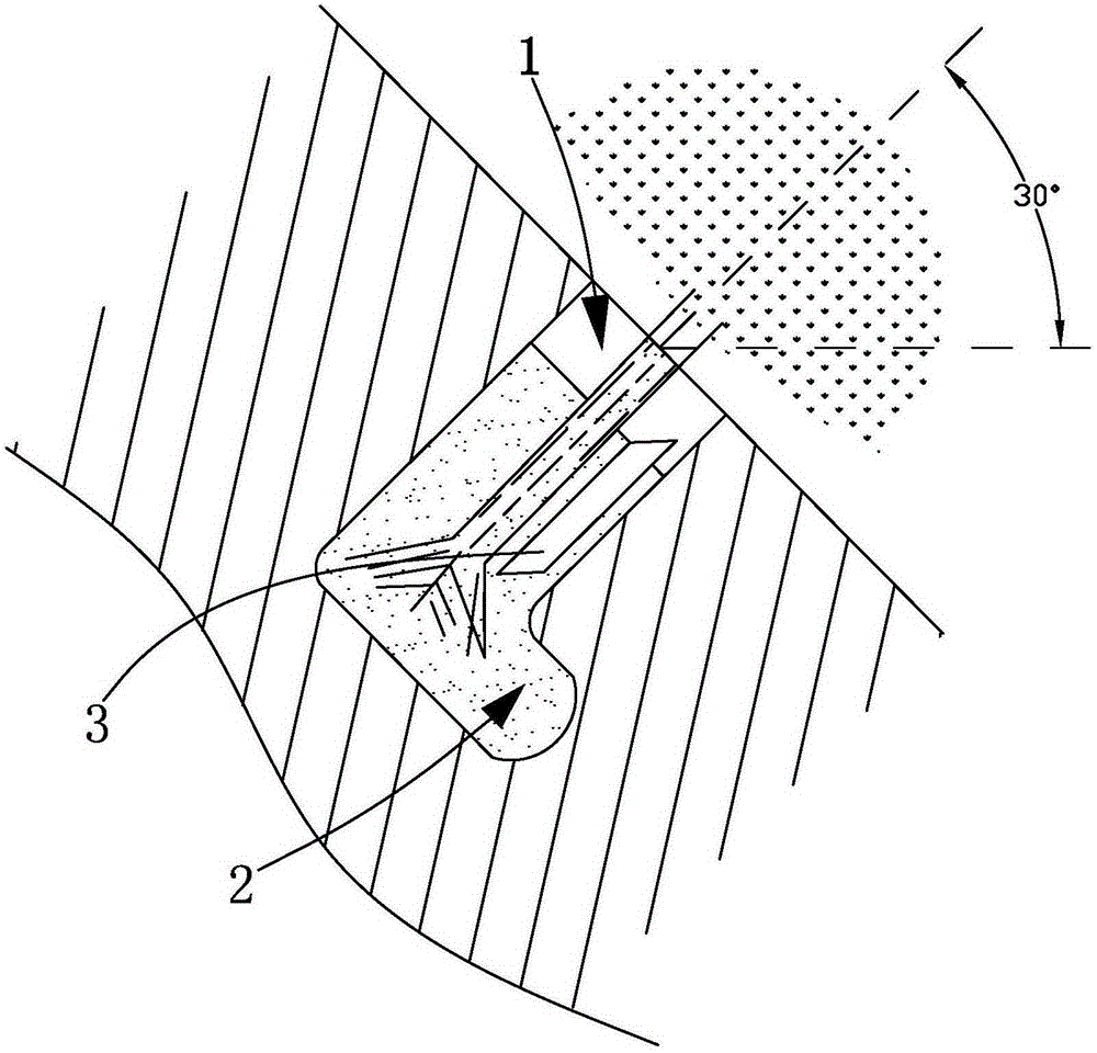 Slope hole planting greening method