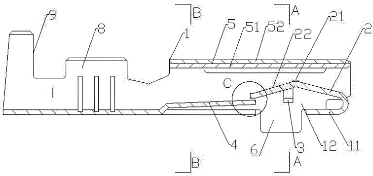 Automobile connector terminal