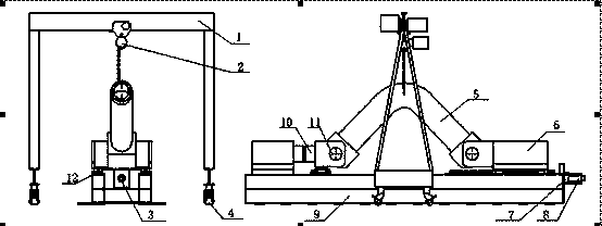 Creep deformation test method and platform of full-dimension pipeline bend