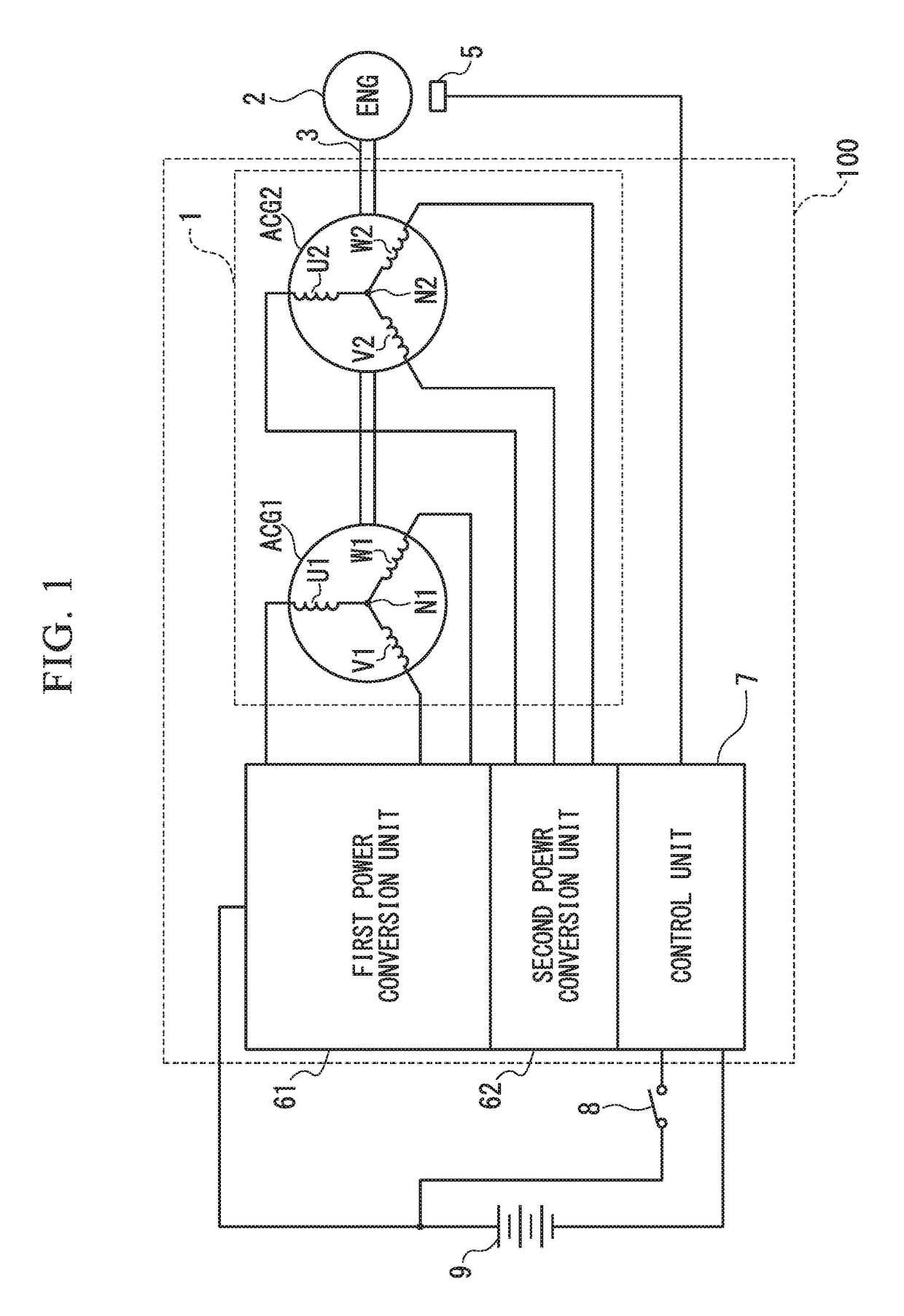 Starting power generation apparatus and starting power generation method