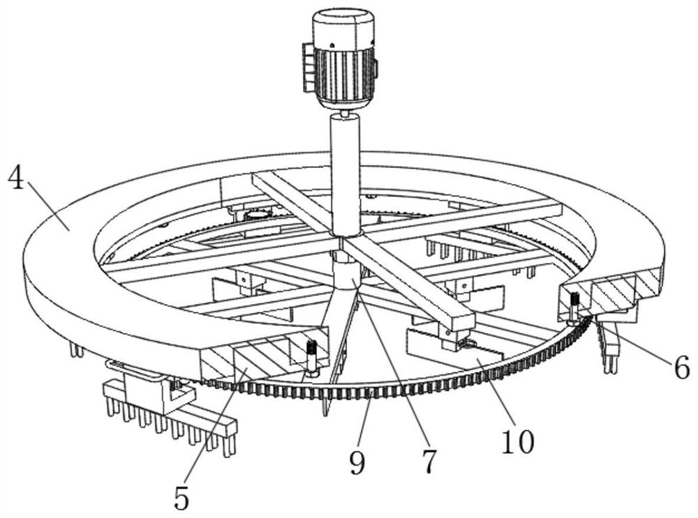 Sweeping mechanism of artificial intelligent household sweeping robot