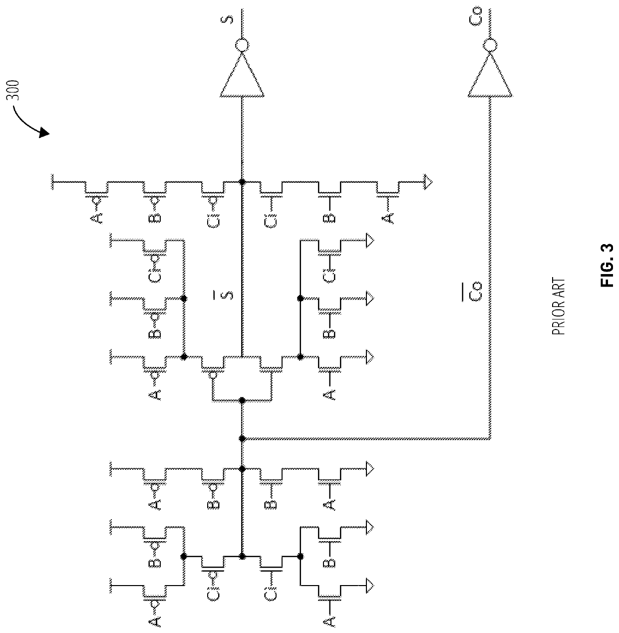 Full adder cell with improved power efficiency