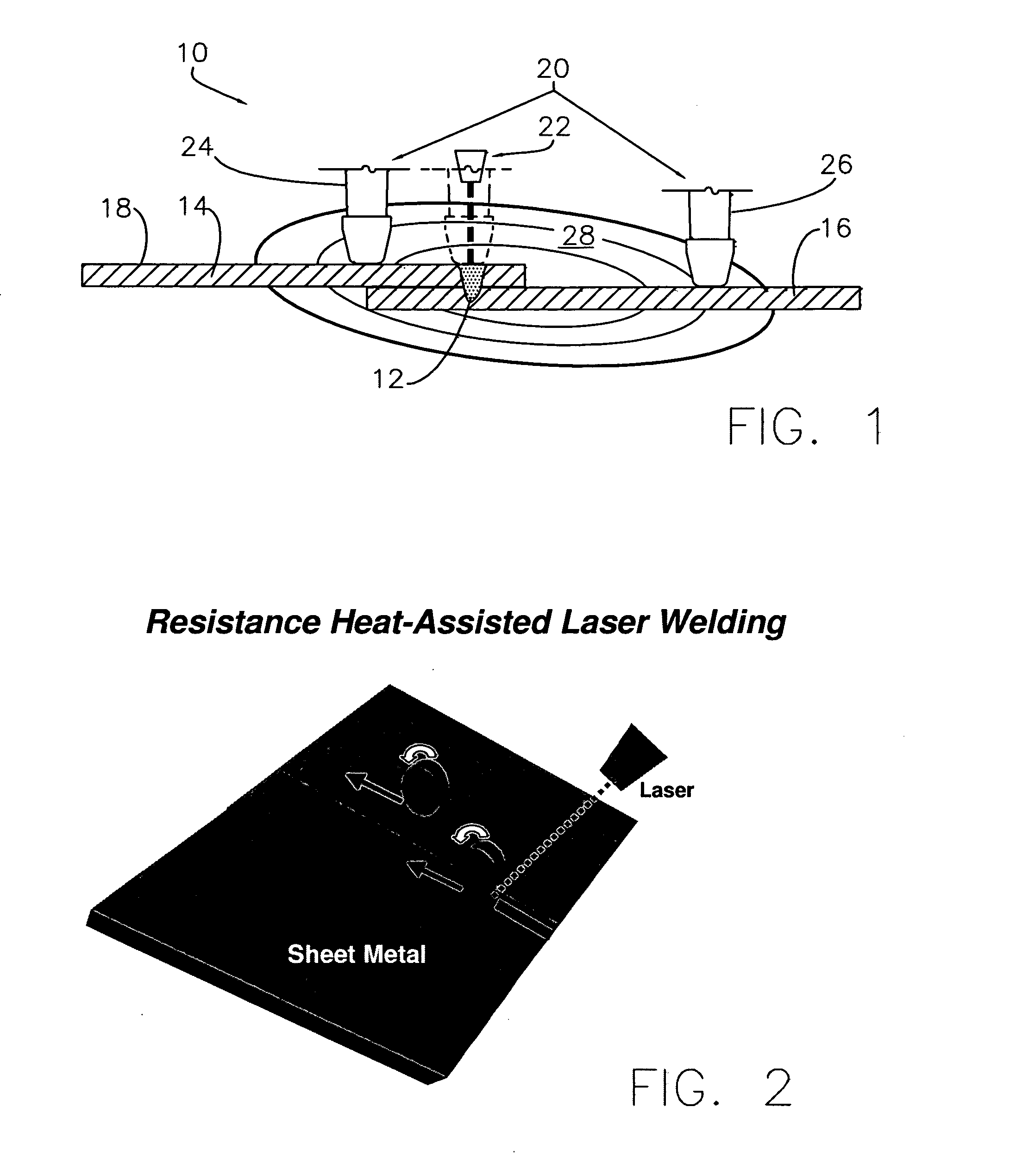 Hybrid laser and resistance welding system and method