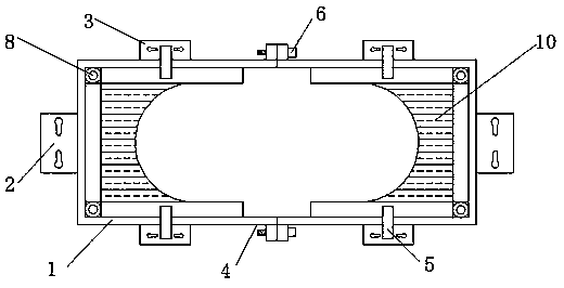 Battery supporting device applied to new energy automobile