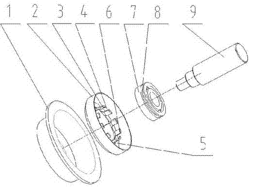 Radial rolling bearing seat assembly structure with good vibration absorption