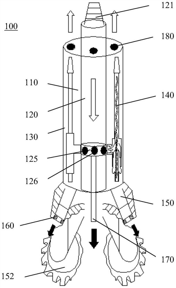 A kind of air drilling roller cone bit device