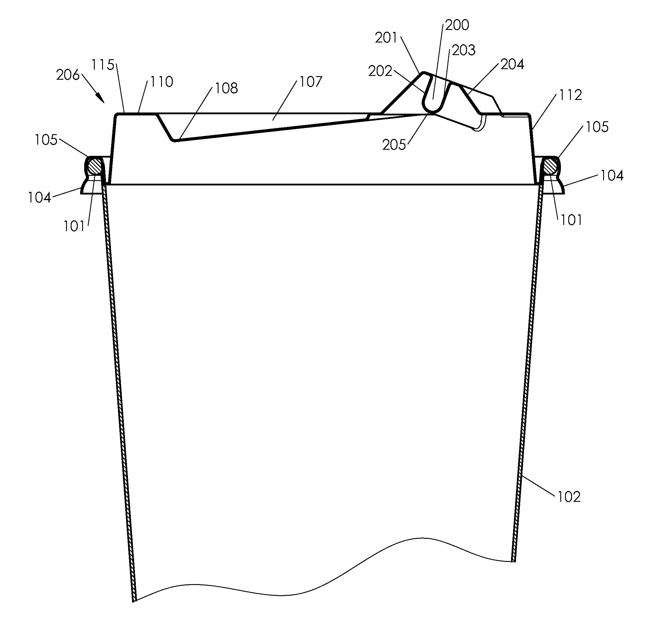 Container lid with integral lid holder