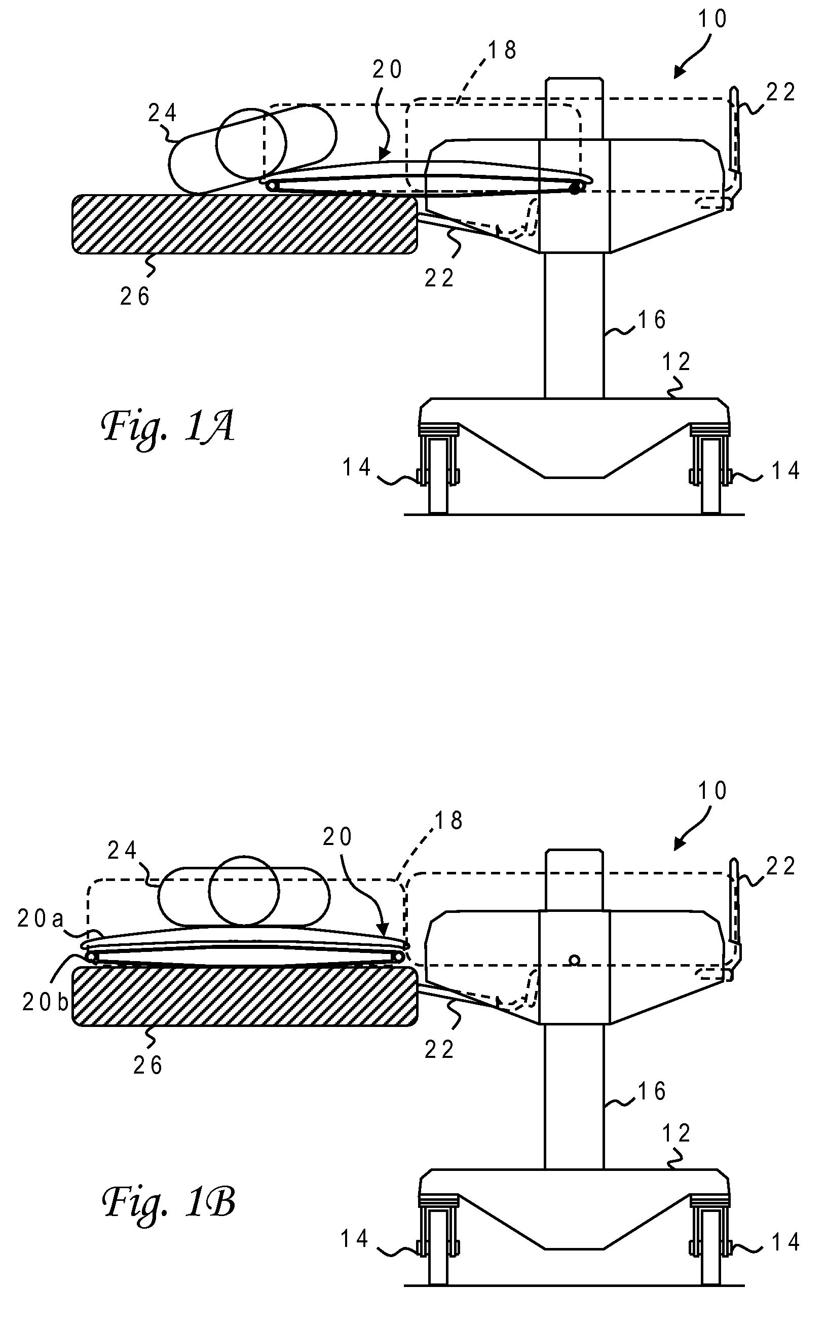 Table assembly for patient transfer device