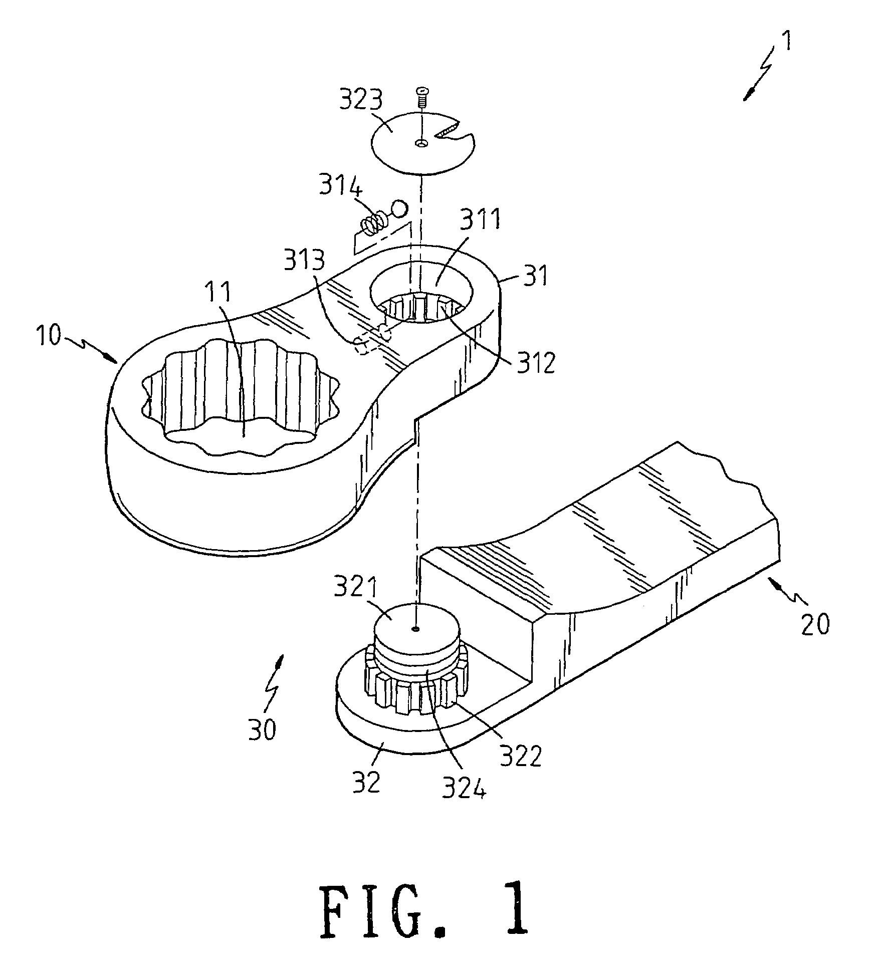 Pivoting assembly of a hand tool