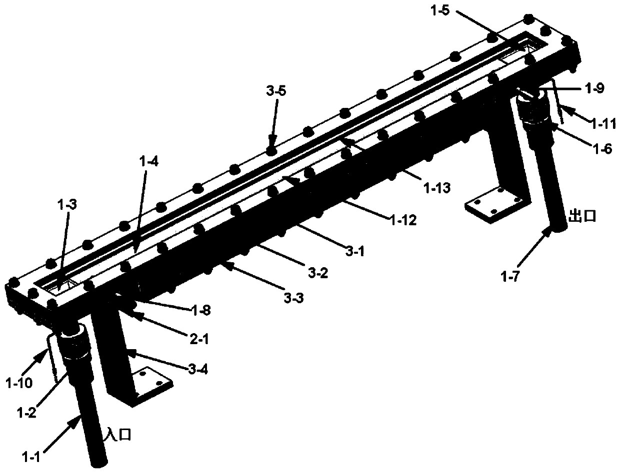 A visual test device for horizontal non-uniform indirect heating rectangular channel flow